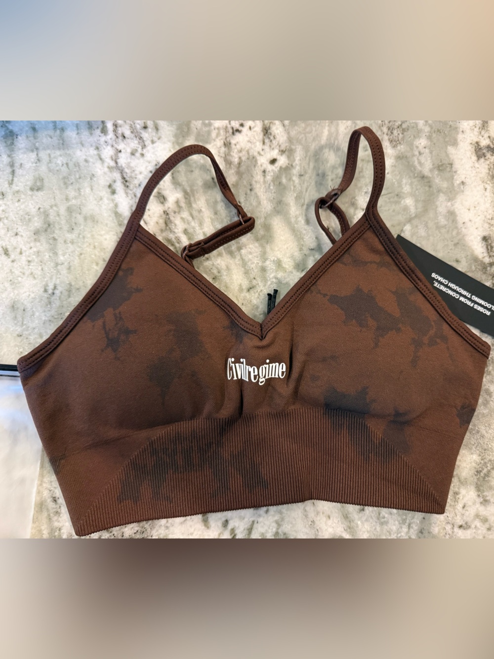 Reaper Wash Brown Kelly Seamless Sport Bra Size S NWT